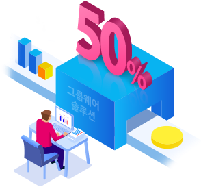 그룹웨어 50% 할인 이벤트